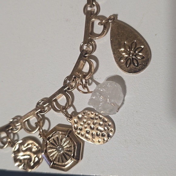 🌟🧚♀️Free People RARE Crystal Charm Choker Necklace NWOTag - Picture 3 of 6